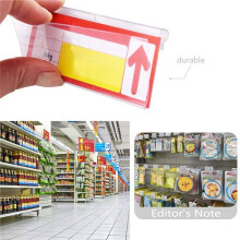 400Pcs Clear Plastic Label Holders for Wire Shelf Retail Price Label Holders Merchandise Sign Display Holder (6 x 4 cm)