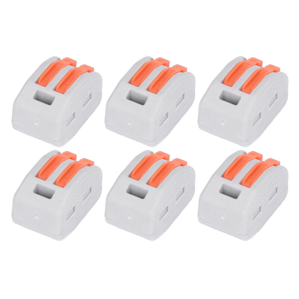 50 Pcs Wire Splicing Connectors 2 Port Lever Set, Orange, 32A 4621390470622