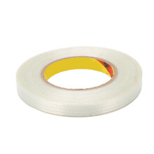 Confezione da 5 nastri adesivi in fibra di vetro resistente per imballaggio e sigillatura, 50mm x 10m