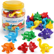 Alphabet Learning Toys Dinosaur Matching Game with Uppercase Lowercase Letters for Toddlers