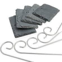 Slate Plant Labels Garden Plant Markers Herb Labels Greenhouse Accessories Garden Stakes, 30PCS