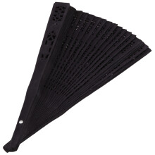 2X Ventilatore Pieghevole Giapponese Cinese Da 8 Pollici Ventilatore Tascabile Nel Bambù Nero