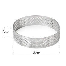 16Pcs 8cm Edelstahl Törtchen Formen FranzöSisch Dessert Mousse Obstkuchen Torte Ring Quiche Kuchenform