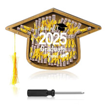 Graduation Money Box Class of 2025 Wooden Keepsake Gift Holder for School and College Seniors