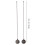 4Pcs Ceiling Fan Pull Chain Set Sun & Moon Pattern Pull Chains Extension Copper Beaded  Fan Pull Chain with Ornament 3