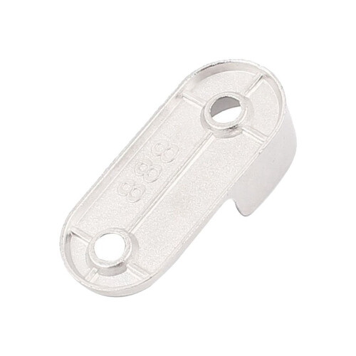 8X Oval Wardrobe Hanging Rail Rod End Bracket Support Silver Tone 2