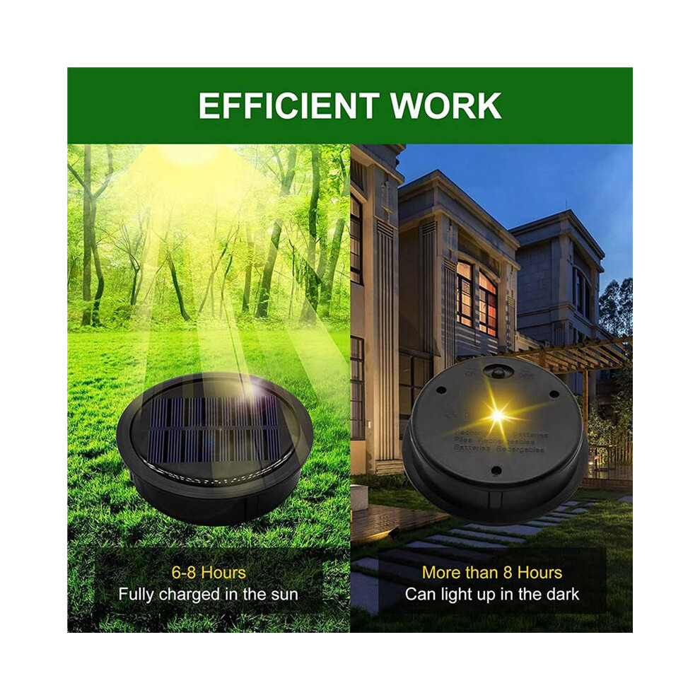 6 Pack Solar Replacement Top For Outdoor Hanging Lanterns, More Powerful More Efficient Light 6032252287773