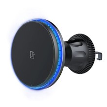 15W Magnetic Car Wireless Charger RGB for 12 13 14 15 Macsafe Car Phone Holder Stand Mount Charging Station LED
