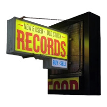 Record Store Retro Wall Light, Vintage Vinyl Record Wall Decor, Music Lover Gift, Retro Aesthetic, Record Collector Gift