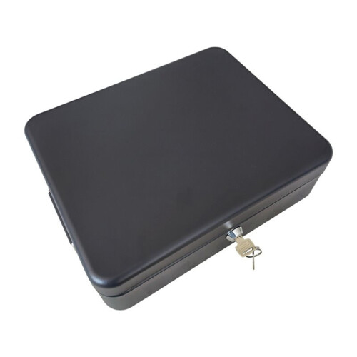 Caixa de Armazenamento de Documentos com Fechadura, Caixa de Segurança em Aço com Kit de Montagem no Chão com Parafusos, 30 cm (12 Polegadas)
