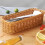 3X Desktop Cutlery Storage Basket Woven Basket Restaurant Tableware Drain Storage Box Tableware Storage Basket, Brown 5