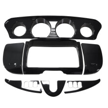Gloss Black Gauge Stereo Accent Trim Cover Dash  Panel Kit for  Touring Models Electra Street Glide 14-23