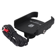4X Kewiq QC3.0 USB Fast Charging Aluminium Alloy Motorcycle Phone Holder with USB Charger 360 Degree Rotate