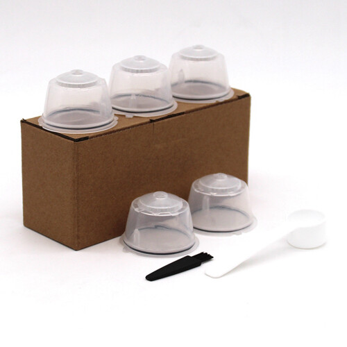 10PCS Reusable for Nestle for  Coffee Capsule Filter Cup Refillable Filter Basket Caps Reusable Spoon Brush-1 2