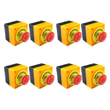 8Pcs Red Mushroom Emergency Stop Shut Off Push Button No + Nc 22Mm Cnc Gecko