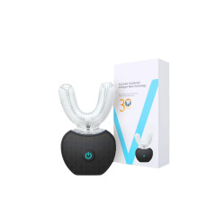 Electric UShaped Toothbrush for Adults, Ultrasonic 360 Cleaning with LED Whitening Light, IPX7 Waterproof and Wireless Charging