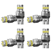 8Pcs Car T20 7440 W21W LED Canbus Reverse Lights 7443 LED Bulb Tail Brake Signal Lights 6000K Super Bright Lamp