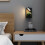 2X Reading Wall Light with USB Port Charging  Rack Bedside Lamp with  -Black 3