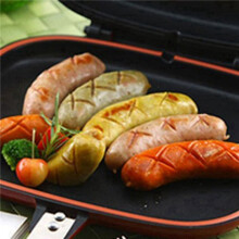 2 Pz di Tenuta per Padella Doppia Da 28 cm E 30 cm Jumbo Grill Pentole Antiaderente Doppia Frittata Flip Pan