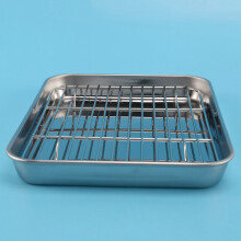 2X 9 Pouces Plateau de Four Grille-Pain et Ensemble de Rack, Petit Acier Inoxydable la PoêLe à Frire ûrSupport de Refroidissement, Lave-Vaisselle