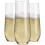 48 Stemless Plastic Champagne Flutes - 9 Oz Plastic Champagne Glasses Clear Unbreakable Toasting Glasses Disposable 3