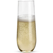 48 Stiellose Plastik-Champagnerflöten - 9 Unzen Plastik-Champagnergläser Klar Unzerbrechliche Toastgläser Einwegartikel