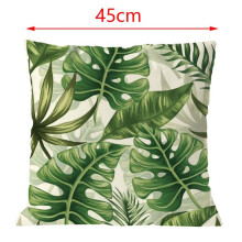 8Pcs Plant Cushion Cover Tropic Tree Green Throw Pillow Cover  Leaf Decorative Pillows Flower Cushion Cover 45X45cm