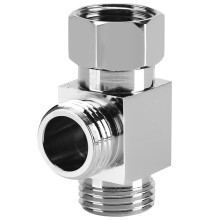 2X Messing 3 Wege Wasser Umleitungs Adapter Schnelle Installation Bad Dusche Bidet Winkel Ersatz Ventil Anschluss