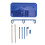 Embroidery Thread Holder with Hoop Stand, Three Spool Organizer, Foldable Blue Craft Storage 2