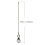 Set of 4 Vintage-Style Clear Fan Pull Ceiling Fan Chain Pulls Crystal Prism 7