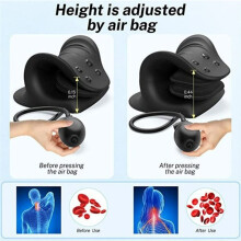 PU Foam Airbag Traction Pillow with Adjustable Height Cervical Fatigue Relaxation Muscle Group Stretcher Massage Pillow