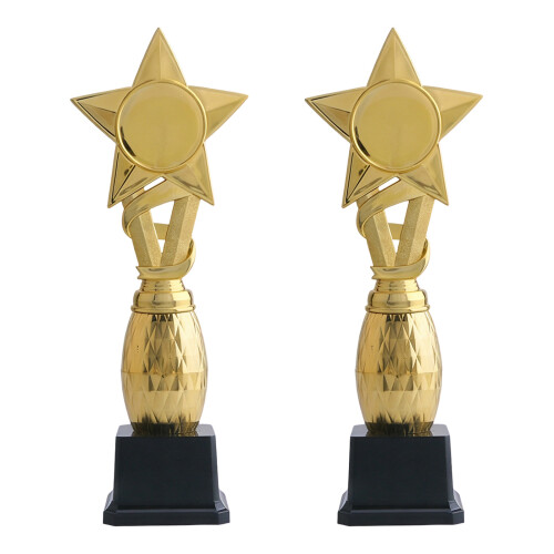 Trophées étoiles d'or de durabilité de récompense de forme-L