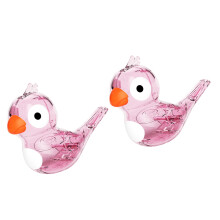 2 paquets de sifflets d'eau d'oiseaux colorés, tuyau-Rose
