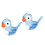 Coloured Drawing Water Bird Whistle For Kid Early Learning-Blue 1