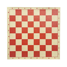 Soft Rollable Chesses Board PU Tournament Chesses Mat-Red 43CM