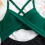 Women's blocked  cutout strap swimsuit-Gray M 4