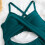 Women's blocked  cutout strap swimsuit-Gray M 6