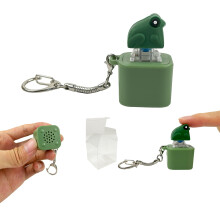 Rechargeable Frog Croaking Fidget Toy Keychain with LED Lights and Real Animal Sounds for Adults