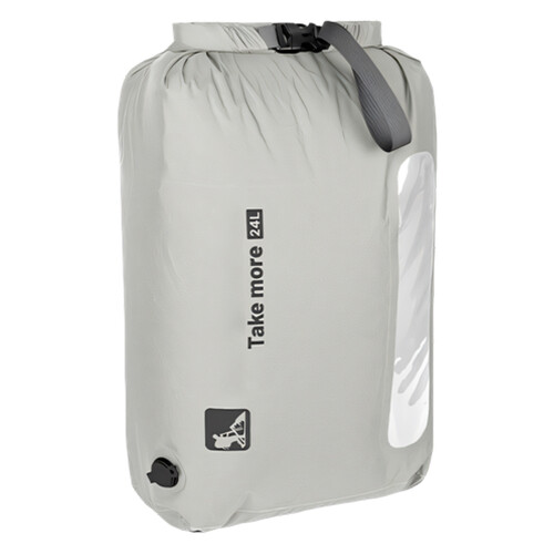 Waterproof TPU Vacuum Sealing Bag Drawstring Closures-grey 12L