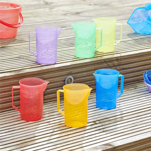 Translucent Colour Jug Set, 6-Piece Exploration and Colour Learning Kettle for Early Years 2