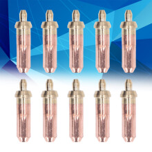 10pcs Gas Cutting Nozzle 1# Copper Brass High Concentricity, 2-30mm Thickness