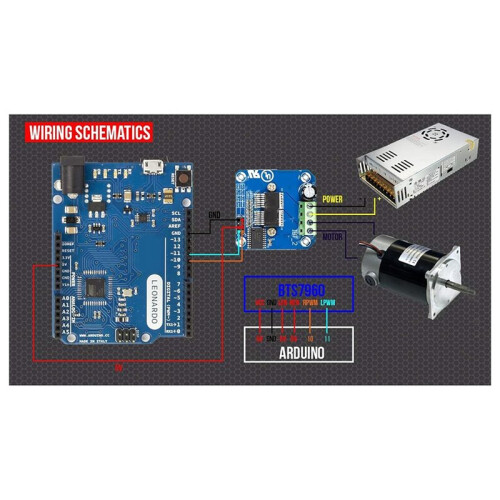 4-Pack BTS7960 43A H-Bridge Motor Driver - High-Power  Motor Controller with Current Limiting/Overheat Protection 1