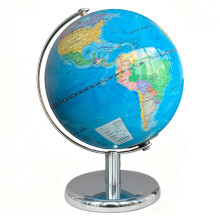 8'' LED Illuminated World Globe for Kids with Rewritable Surface and Stable Metal Base