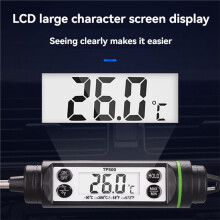 Digitales Lebensmittelthermometer Hohe Genauigkeit Elektronisches Taschen-Thermometer Lange Sonde für Küche Kochen Backen Milch Kaffee B