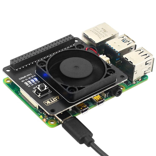 Argon FAN HAT for Raspberry Pi 4B 3B+ 3B Temperature Control Fan with Function Power Button Support Argon NEO Case 2