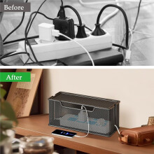 Kabelbeheerbox, Bureau-Organizer voor Snoeren, USB-Hubsysteem, Metalen Kabelhouder