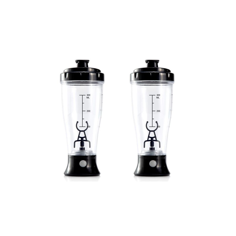 Torribaly 2X 300Ml Automatic Self Stirring Protein Shaker Bottle Electric Portable Movement Mixing Water Bottle A