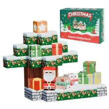 Magnetic Building Blocks 60PCS Christmas Tree Construction Set for Toddlers and Kids Holiday Play