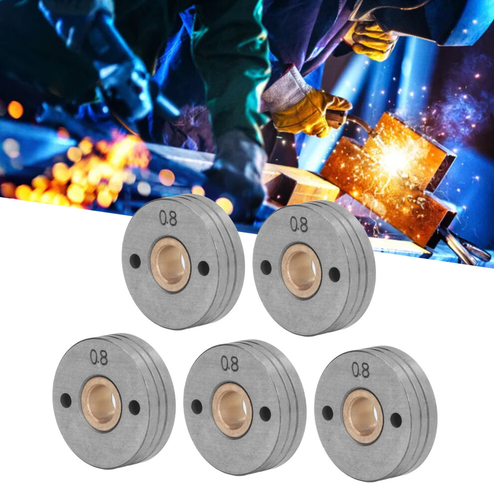 Steel Double Drive Wire Feeder Wheel Bearings 0.8Â1.0Mm Groove Pack Of 5 8221390472020