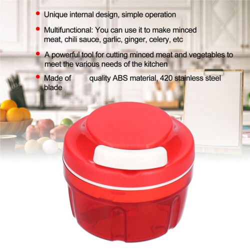 Multifunctional Handmade Vegetable Cutter for Garlic, Chili, and Meat Grinding 2